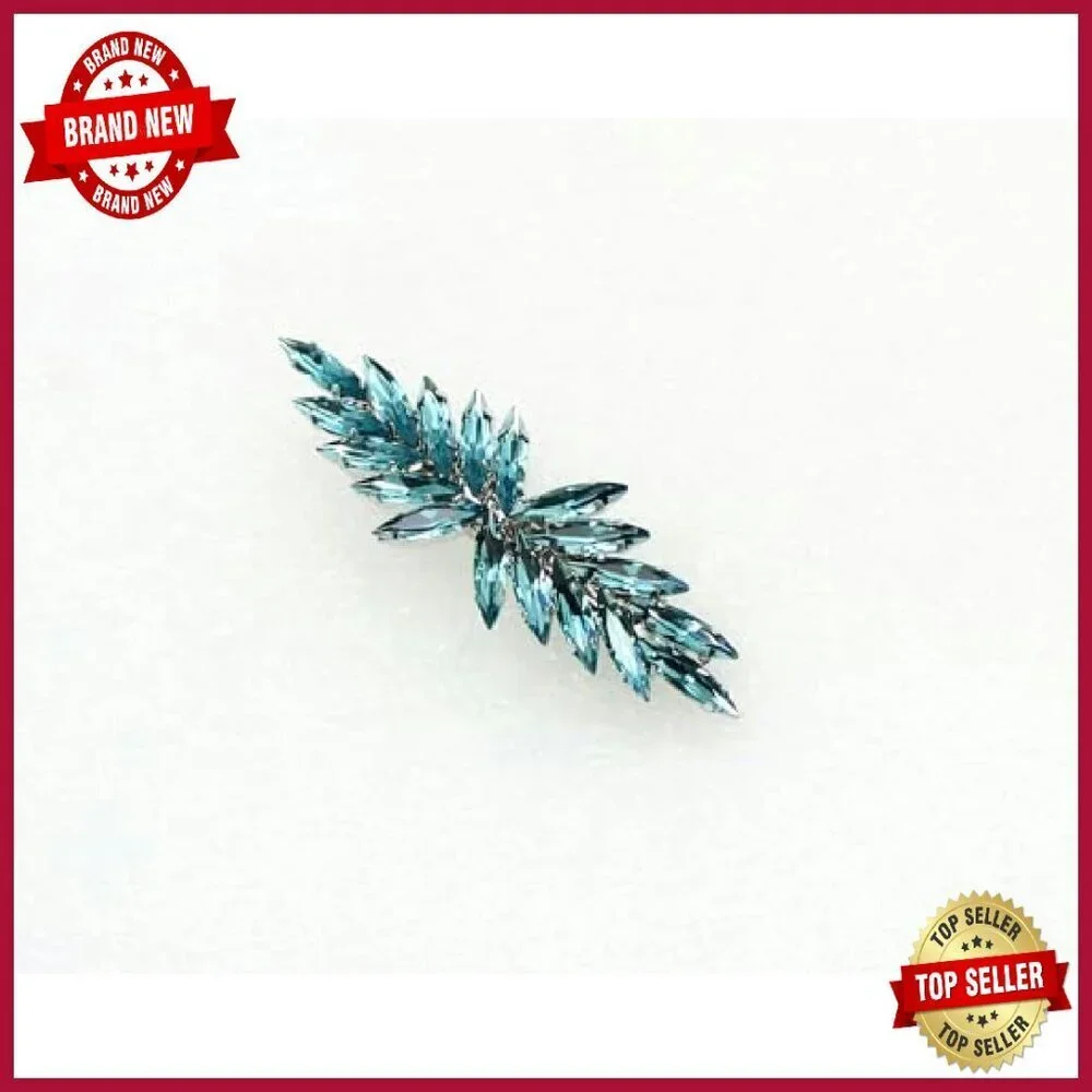 Sparkling Rhinestone Floral Hair Barrette Clip for Special Occasions